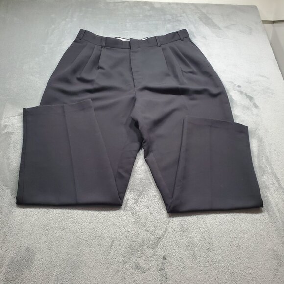 City Streets Pleated Front Dress Lightweight Pants 4 Pckts Black Men Sz 38 x 29 - Picture 1 of 9